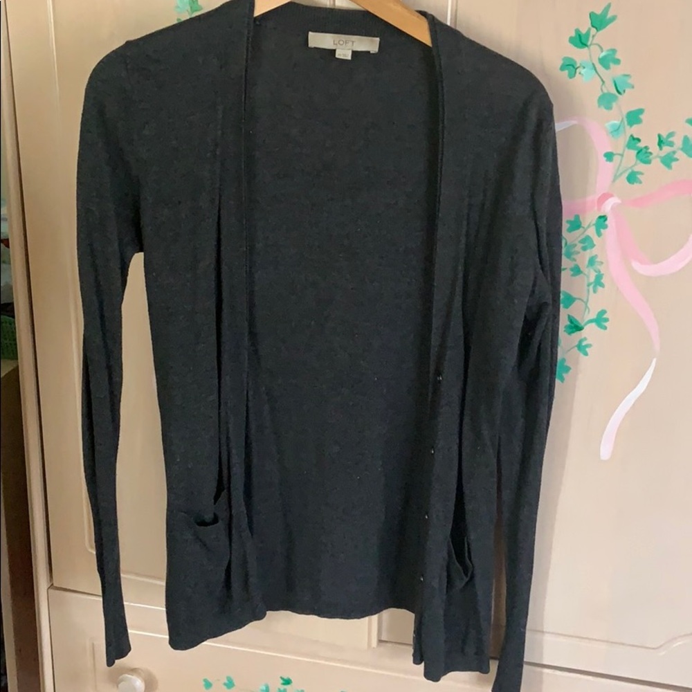 Dark Gray LOFT Cardigan